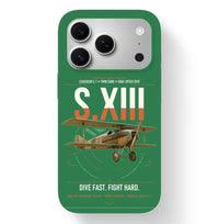 Thumbnail for SPAD S.XIII C.1 design on green magsafe iphone case, for iPhone 17 Pro