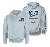Thumbnail for Airbus A320 design on light blue double-side hoodie