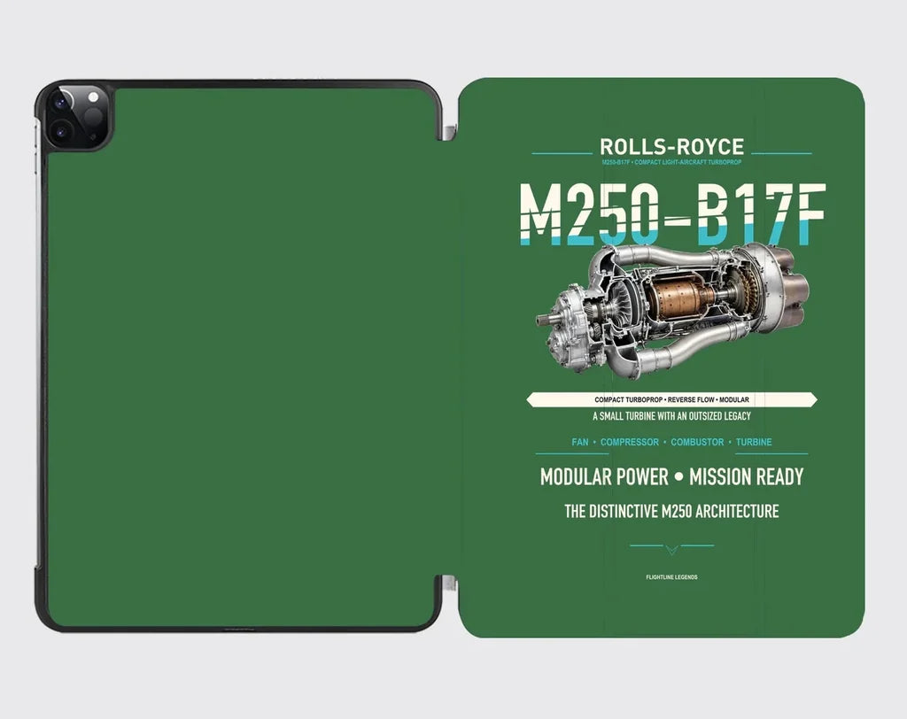 M250-B17F design on green ipad tablet case