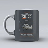 Thumbnail for Kaman SH-2F Seasprite design on gray ceramic mug, double-side print