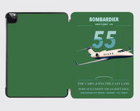 Thumbnail for Bombardier Learjet 55 design on green ipad tablet case