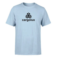 Thumbnail for Cargolux logo printed on light blue cotton t-shirt