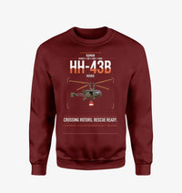 Thumbnail for Kaman HH-43B Huskie design on wine red sweatshirt