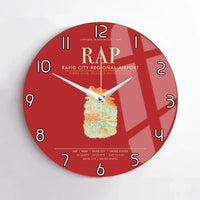 Thumbnail for Rapid City Regional Airport (RAP) design on red no frame wall clock