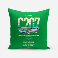 Thumbnail for Cessna T207A Stationair 8 design on green pillow