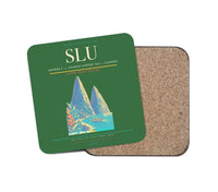 Thumbnail for George F. L. Charles Airport (SLU) design on green 1 piece coaster