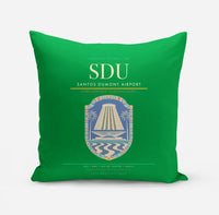Thumbnail for Santos Dumont Airport (SDU) design on green pillow