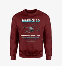 Thumbnail for DJI Matrice 30 design on wine red sweatshirt