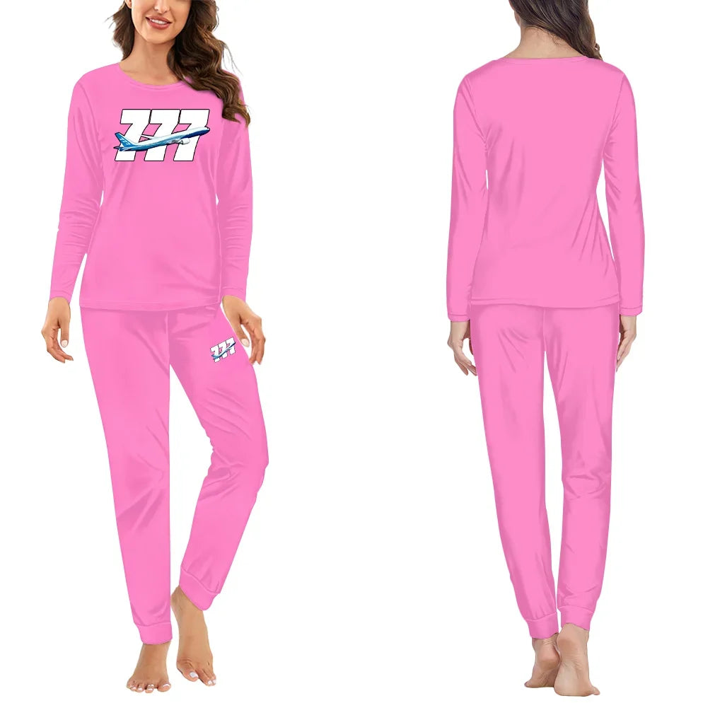 Super Boeing 777 women pajamas - Pink