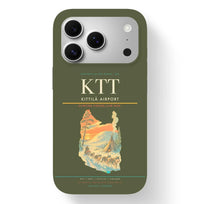 Thumbnail for Kittilä Airport (KTT) design on green army iPhone 17 Pro MagSafe case