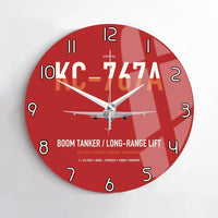 Thumbnail for Boeing KC-767A design on red no frame wall clock