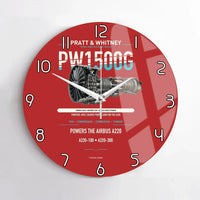 Thumbnail for PW1500G design on red no frame wall clock