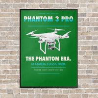Thumbnail for DJI Phantom 3 Professional vertical canvas print - framed - green background