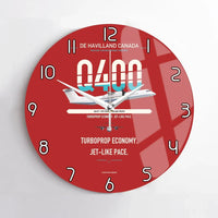 Thumbnail for De Havilland Dash 8-400 design on red no frame wall clock