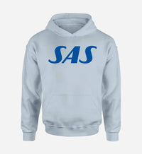 Thumbnail for SAS Airlines logo printed on light blue hoodie