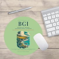 Thumbnail for Grantley Adams International Airport (BGI) design on light green round mouse pad