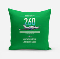 Thumbnail for Beechcraft King Air 260 design on green pillow