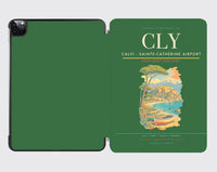 Thumbnail for Calvi (CLY) design on green ipad tablet case