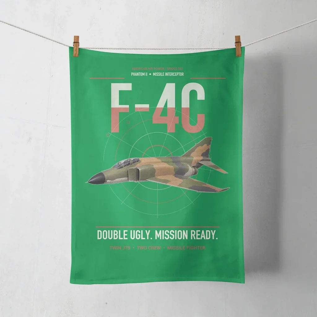 F-4C Phantom II design on green towel