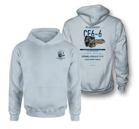 Thumbnail for CF6-6 design on light blue hoodie