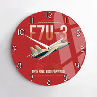 Thumbnail for F7U-3 Cutlass design on red no frame wall clock