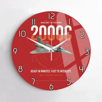 Thumbnail for Dassault Mirage 2000C RDI design on red no frame wall clock