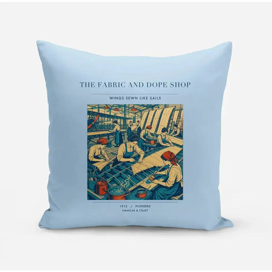 VINTAGE G4168 - The Fabric And Dope Shop - Designed Pillows design on lightblue