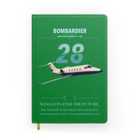 Thumbnail for Bombardier Learjet 28 design on green notebook