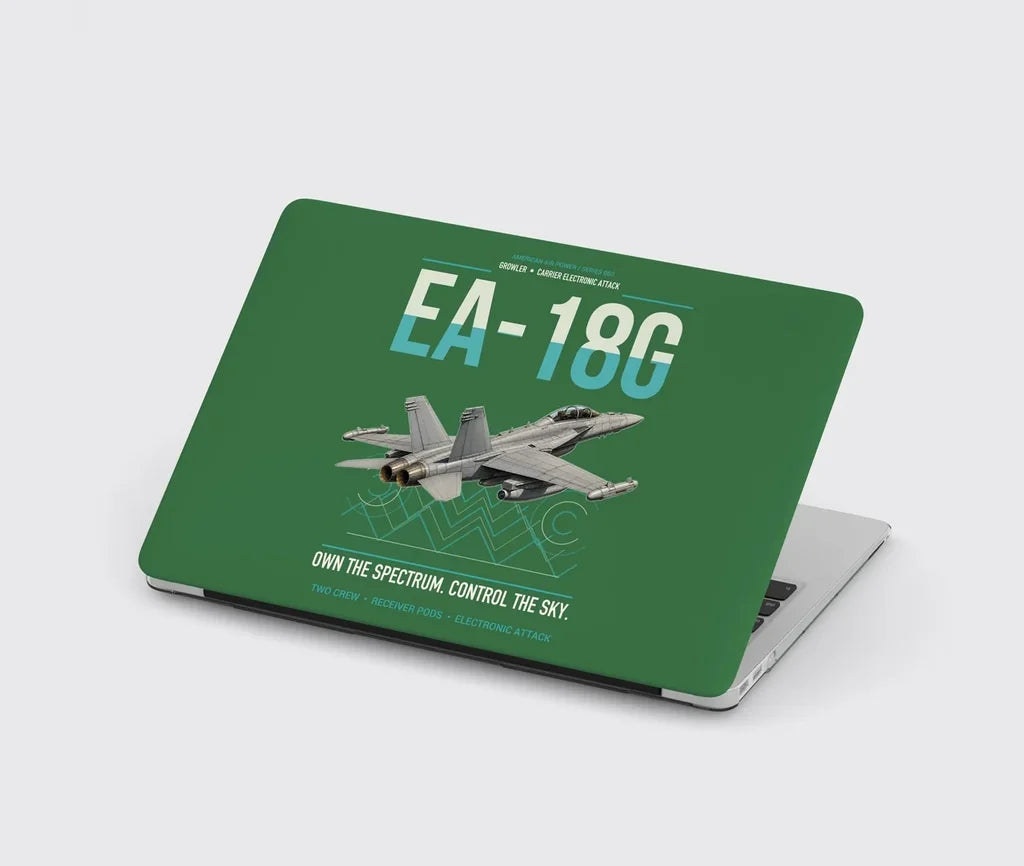 EA-18G Growler design on green MacBook case
