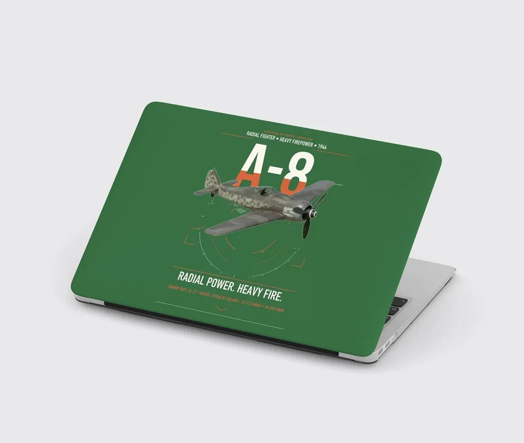 Focke-Wulf Fw 190A-8 design on green MacBook case