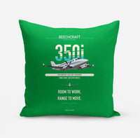 Thumbnail for Beechcraft King Air 350i design on green pillow