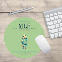 Thumbnail for Velana International Airport Malé (MLE) design on light green round mouse pad