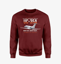 Thumbnail for UC-35A Citation Ultra Rapid Utility Airlift design on wine red sweatshirt