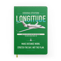 Thumbnail for Cessna Citation Longitude design on green notebook