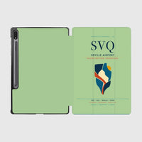 Thumbnail for Seville Airport (SVQ) design on light green samsung tablet tablet case