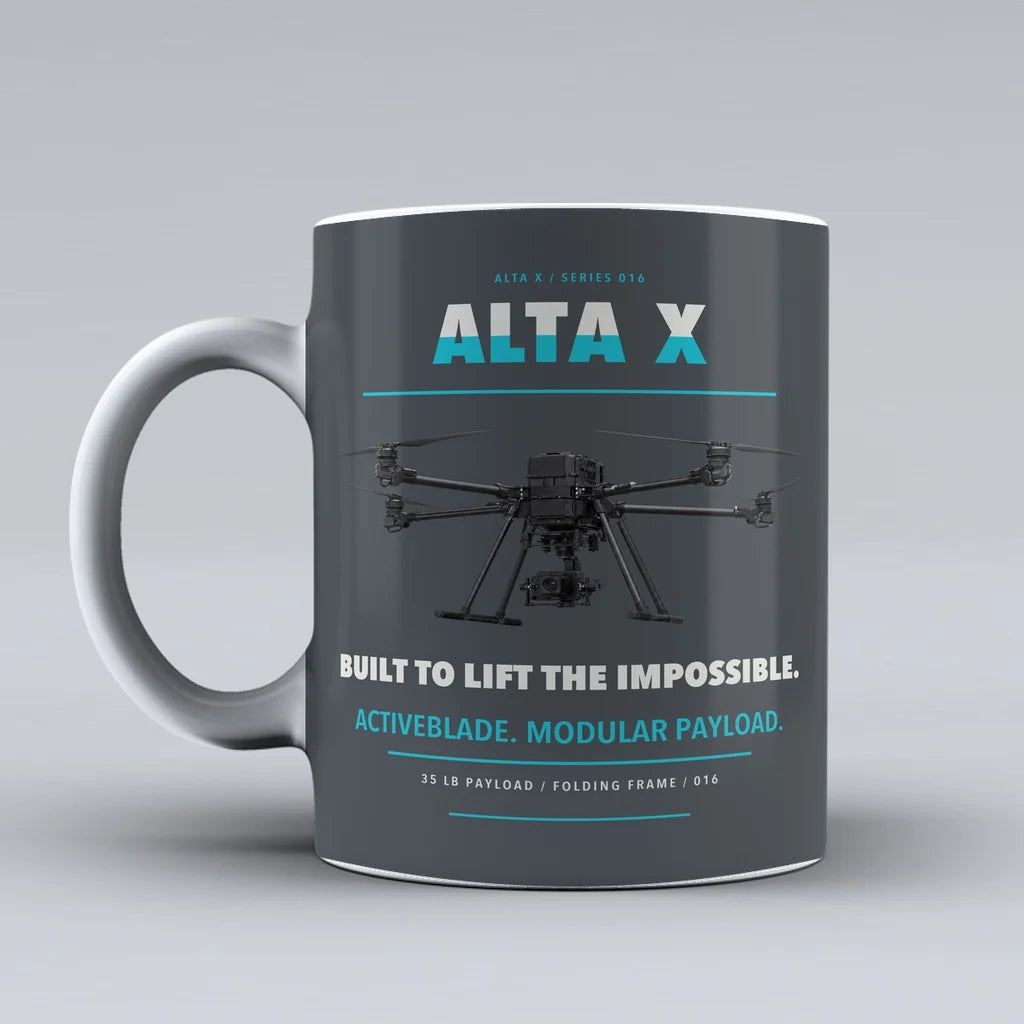 Alta X Mug design on gray freefly