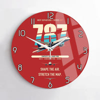 Thumbnail for Boeing 787-9 Dreamliner design on red no frame wall clock