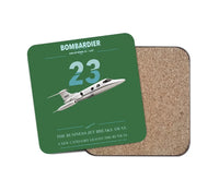 Thumbnail for Bombardier Learjet 23 design on green 1 piece coaster