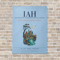 Thumbnail for Houston George Bush Intercontinental Airport IAH vertical canvas print - no frame - light blue background