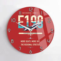 Thumbnail for Embraer E190 design on red no frame wall clock