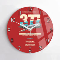 Thumbnail for Boeing 377 Stratocruiser design on red no frame wall clock