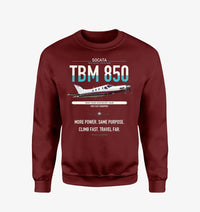 Thumbnail for Socata TBM 850 design on wine red sweatshirt