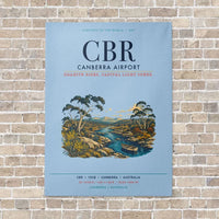 Thumbnail for Canberra Airport CBR vertical canvas print - no frame - light blue background