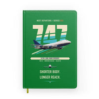 Thumbnail for Boeing 747SP design on green notebook