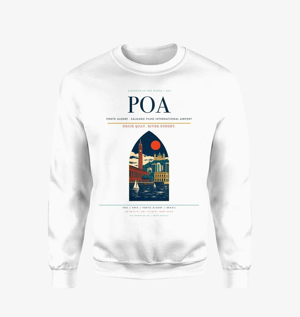 Porto Alegre - Salgado Filho International Airport POA Sweatshirt - White