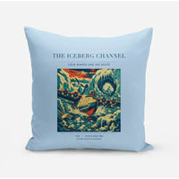 Thumbnail for VINTAGE G4276 - The Iceberg Channel - Designed Pillows design on lightblue