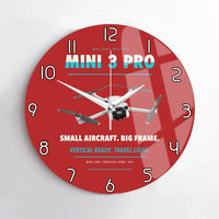 Thumbnail for DJI Mini 3 Pro design on red no frame wall clock