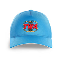 Thumbnail for Trans World Airlines (TWA) logo printed on light blue cap