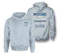 Thumbnail for Cessna Citation Mustang design on light blue double-side hoodie, double-side print