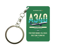 Thumbnail for Airbus A340-600 Key Chain design on green key chain